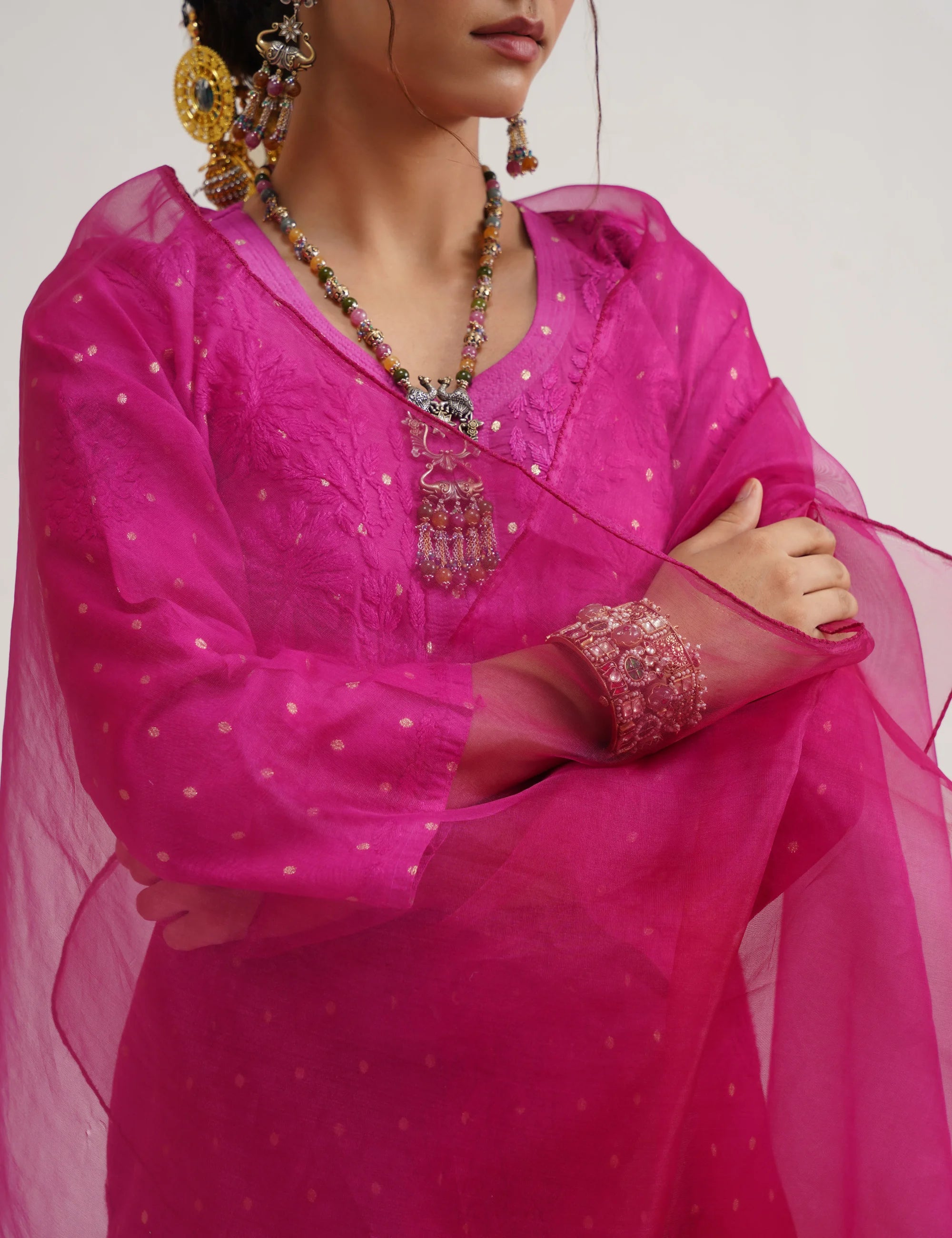 GULNAAR BANARASI SUIT SET OF THREE