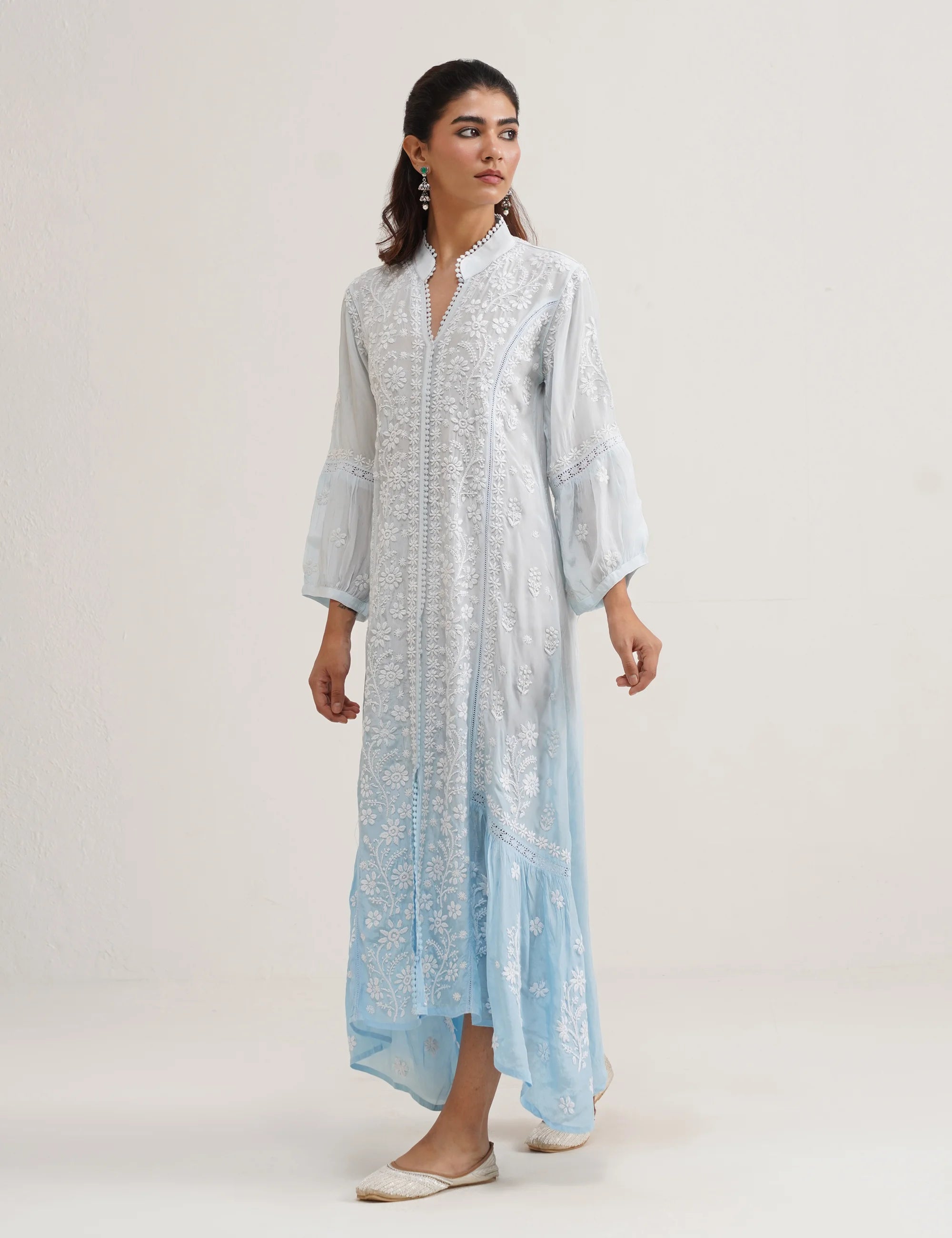 MAHIRA MUSLIN CHIKANKARI DRESS