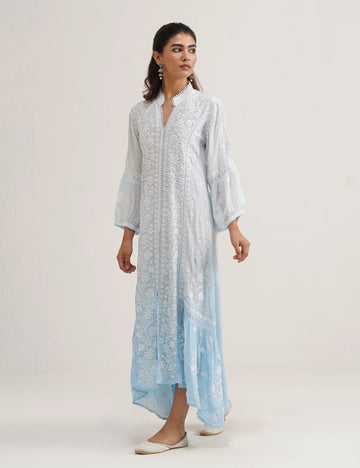 MAHIRA MUSLIN CHIKANKARI DRESS