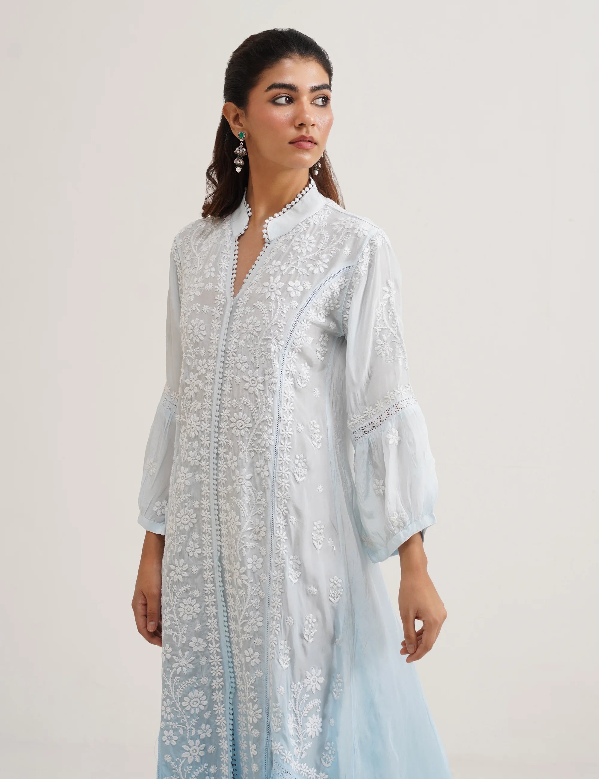 MAHIRA MUSLIN CHIKANKARI DRESS