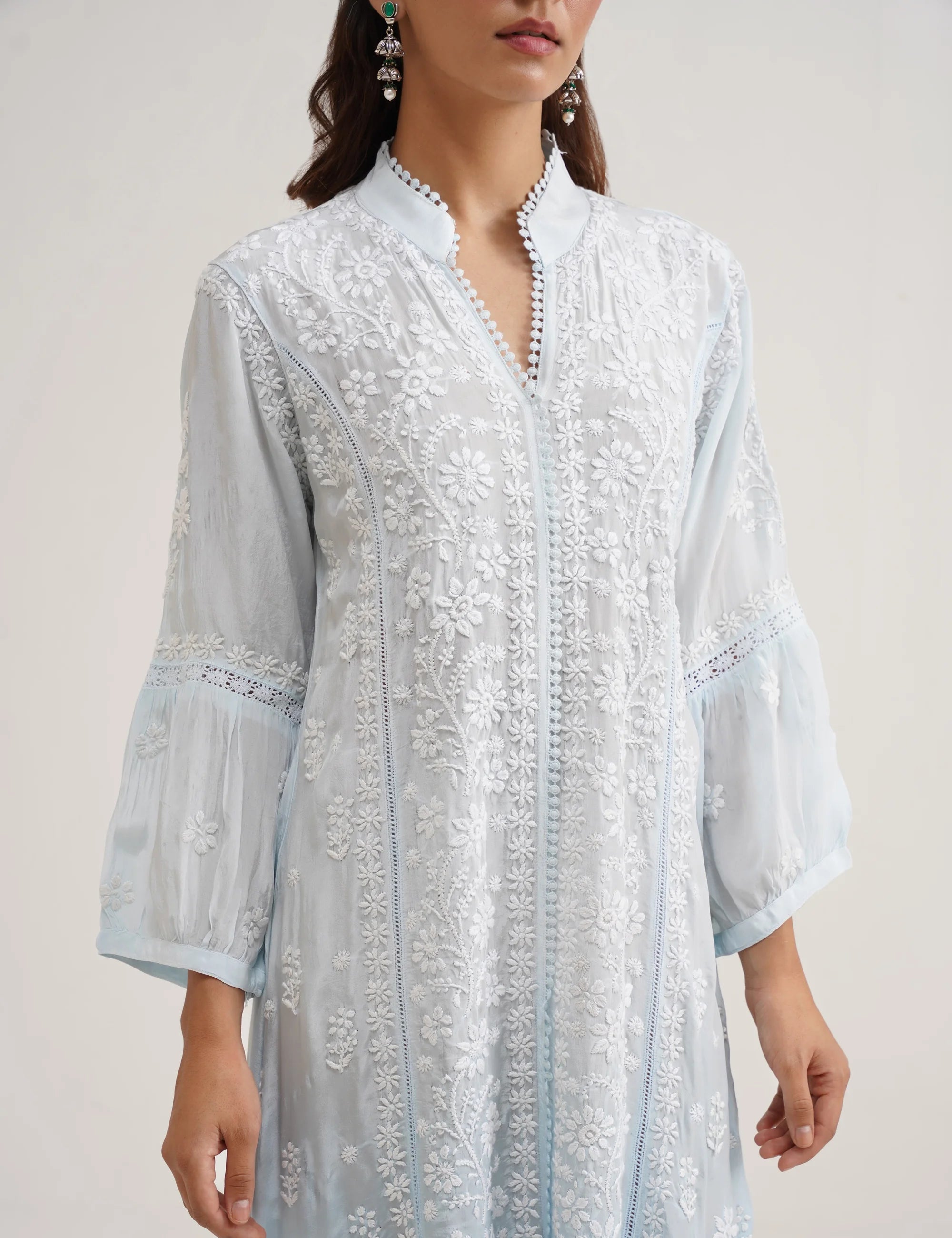 MAHIRA MUSLIN CHIKANKARI DRESS