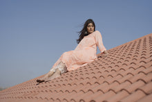 Load image into Gallery viewer, ‘GUL’ MODAL CHIKANKARI KURTA PALAZZO SET IN PEACH
