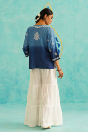 HAYAA KURTA IN BLUE OMBRE