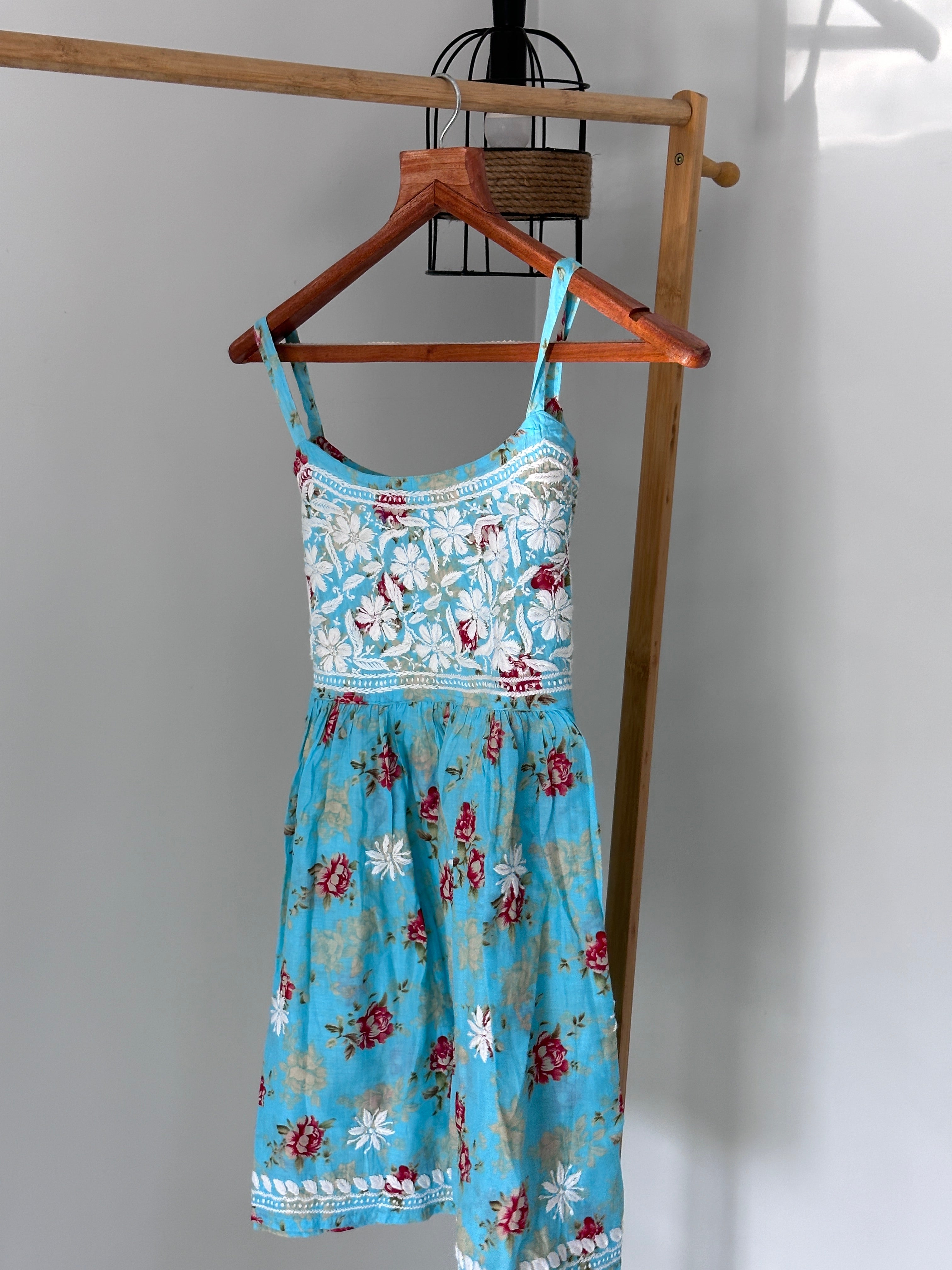 Zehra Chikankari kurti in Blue