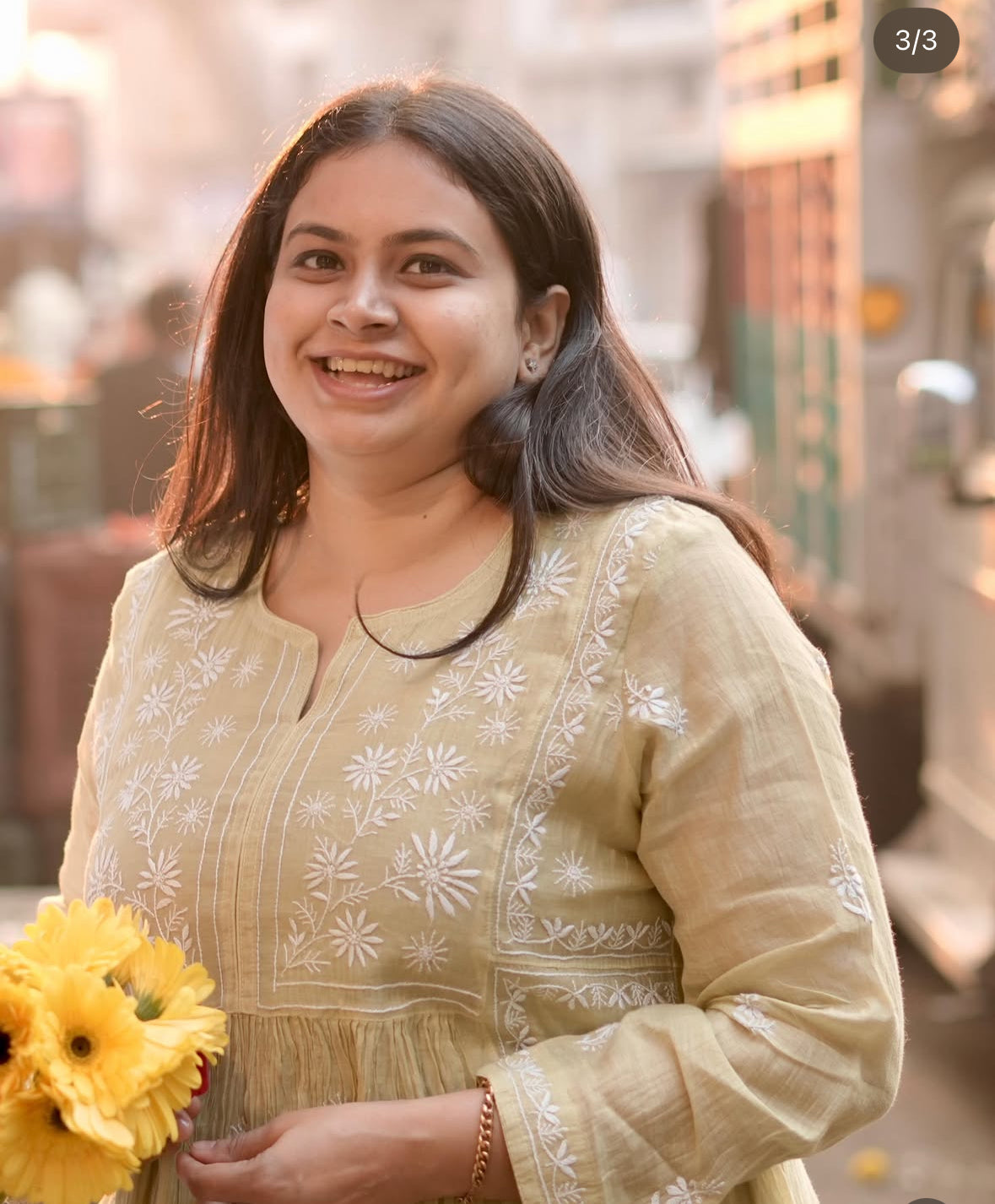 SEERAT GHARARA SET OF THREE IN PISTA