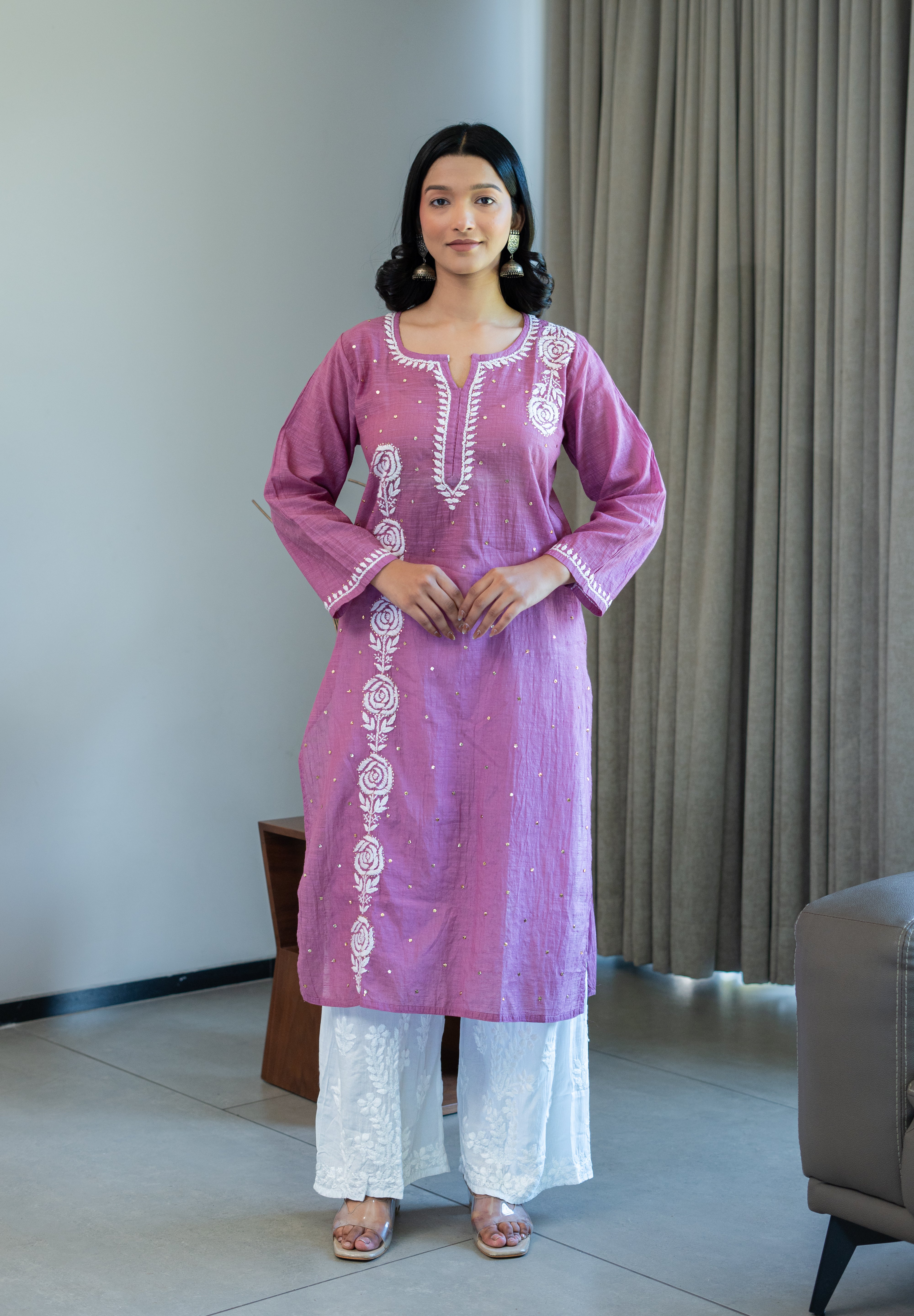 RIMJHIM KURTA IN WINE
