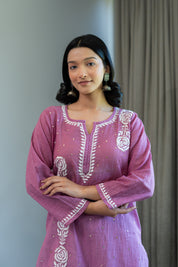 RIMJHIM KURTA IN WINE
