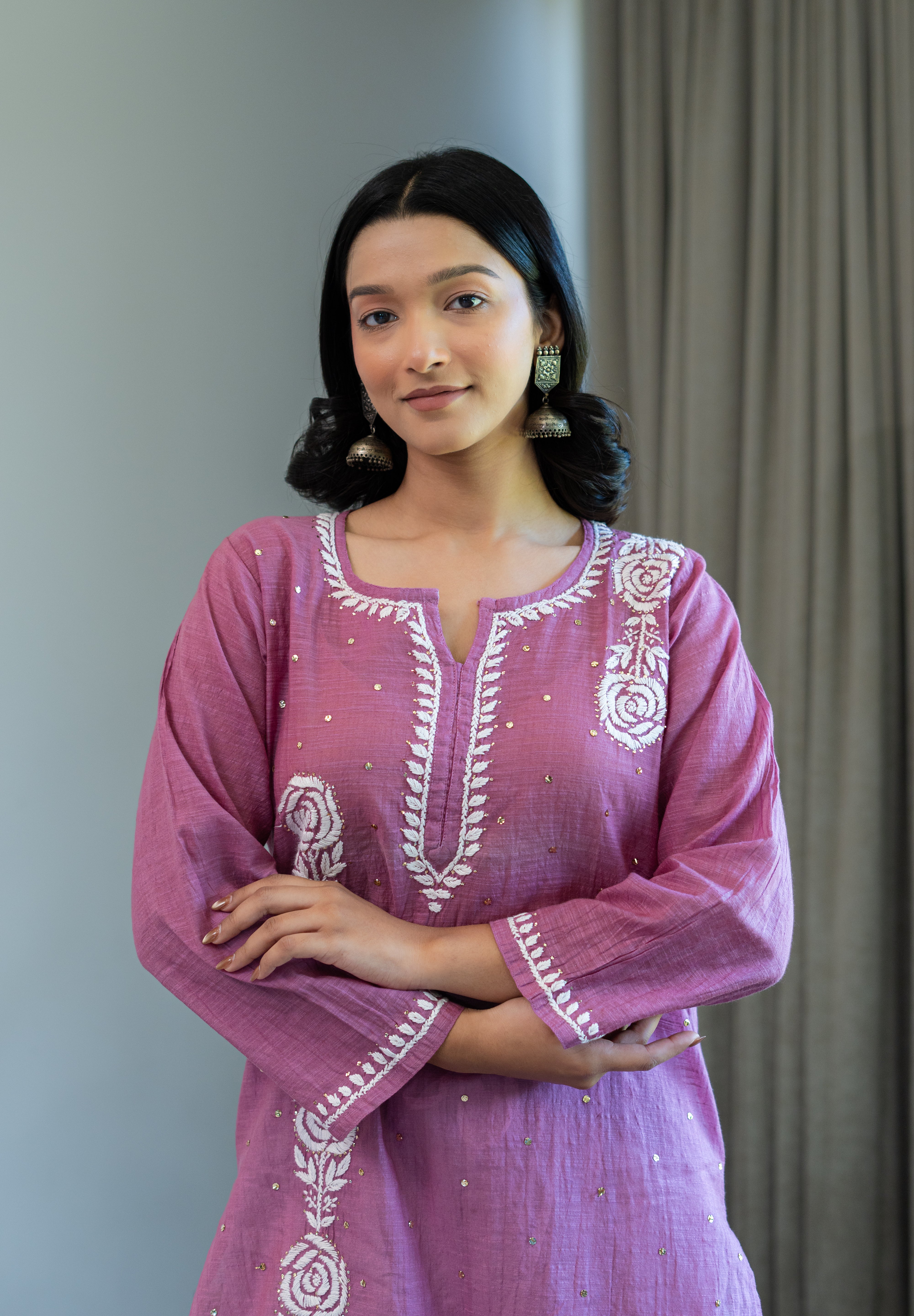 RIMJHIM KURTA IN WINE