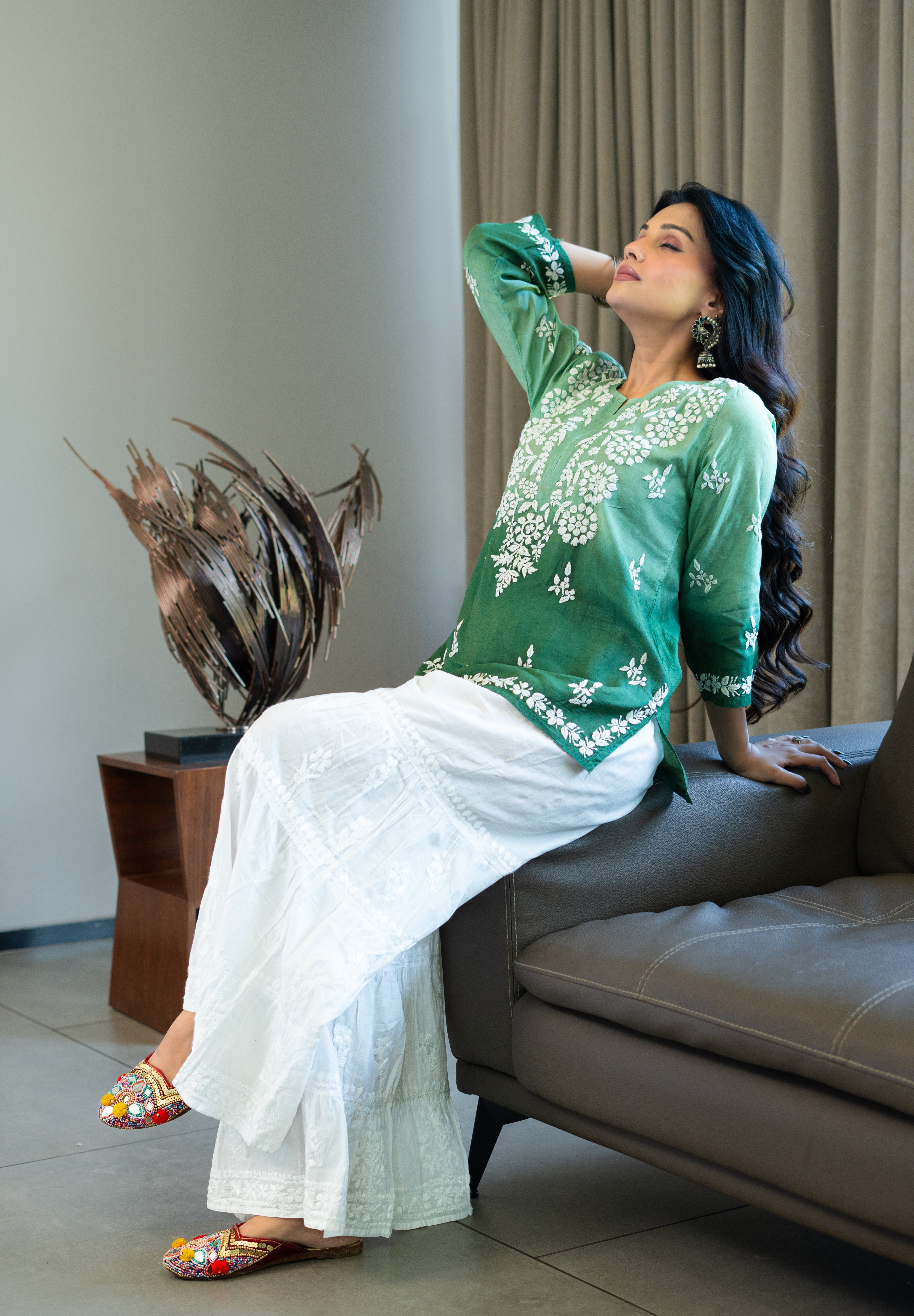 HAYAA - SET OF TWO IN GREEN OMBRE