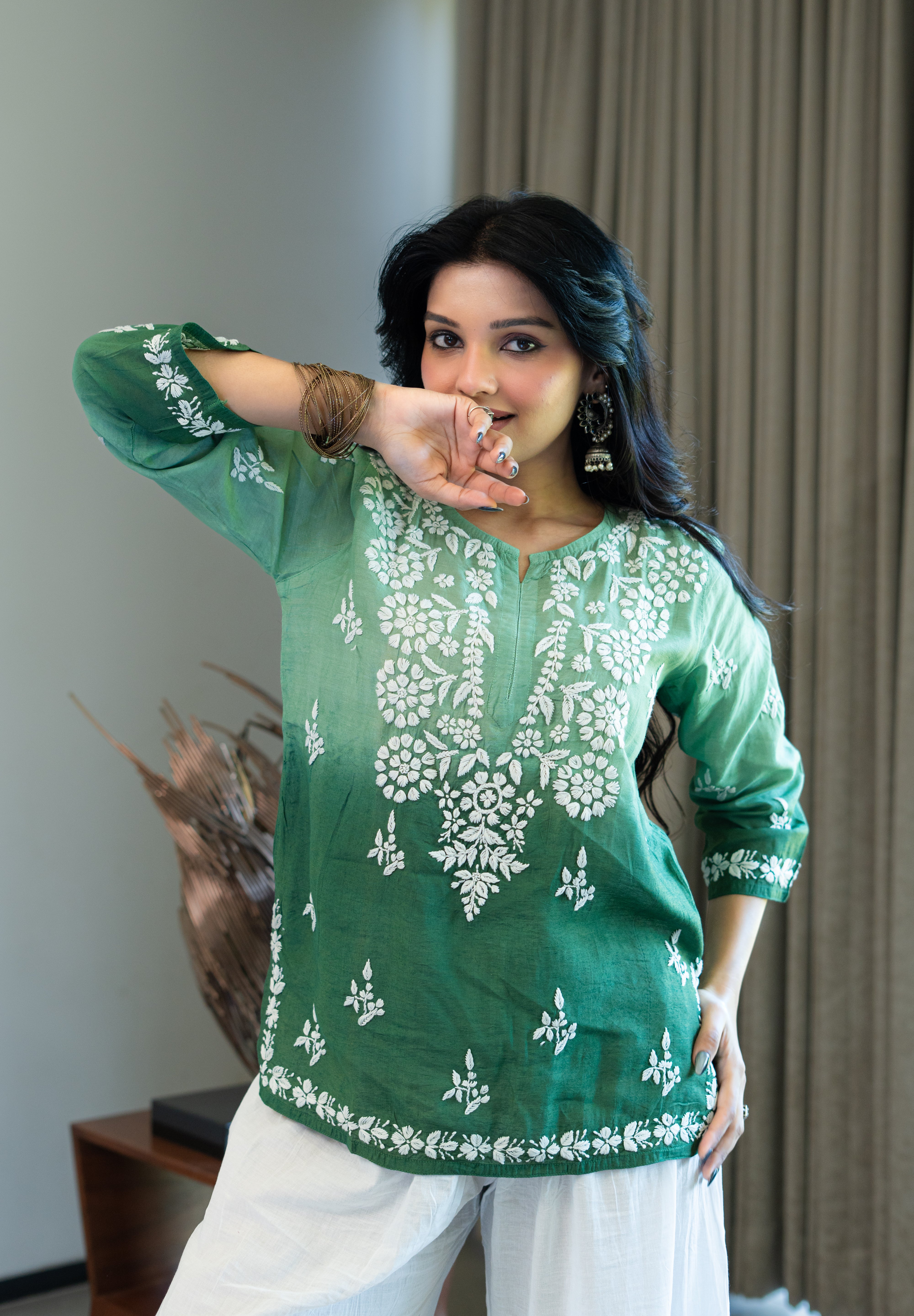 HAYAA - SET OF TWO IN GREEN OMBRE