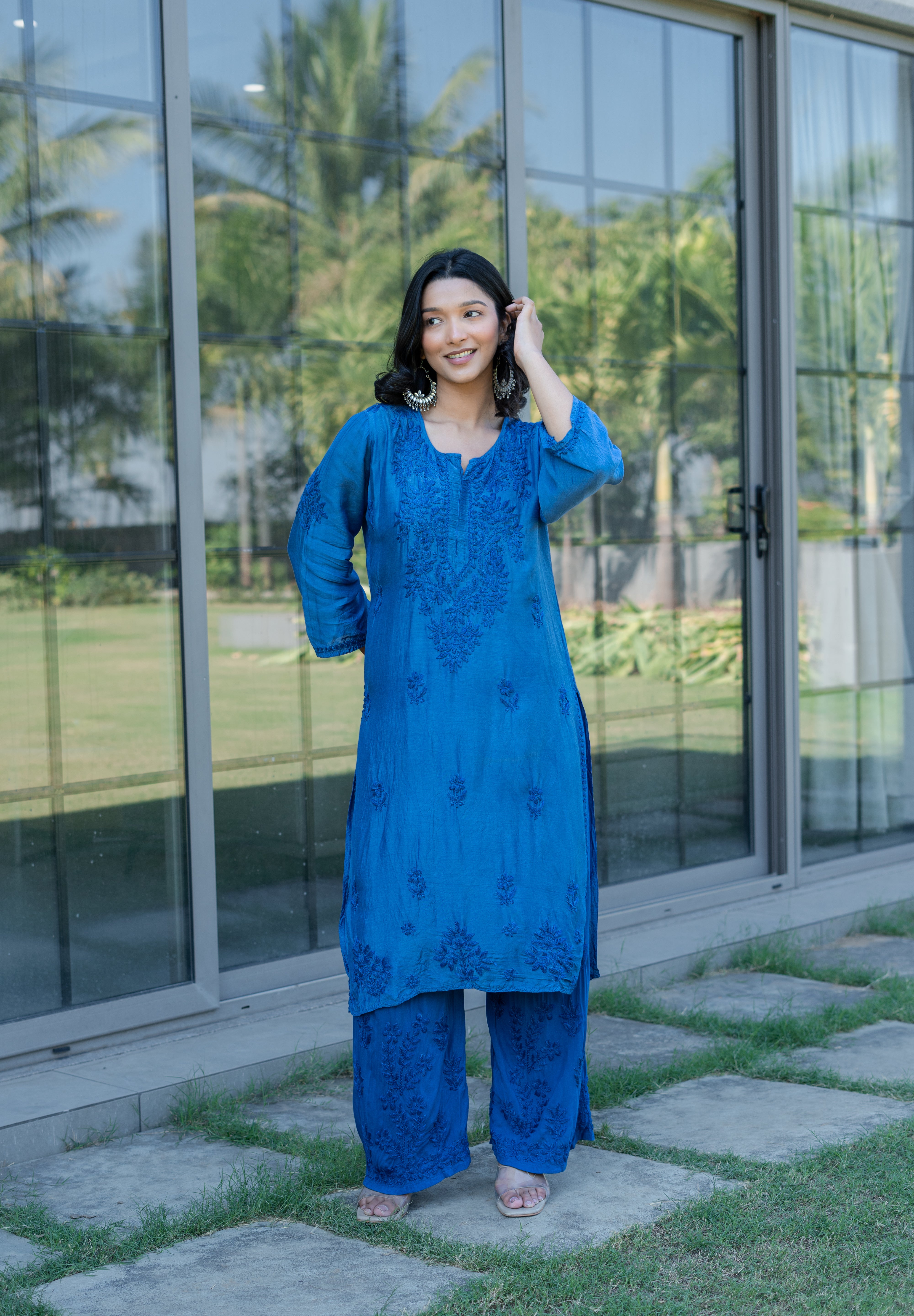 FIZA - SET OF TWO IN TEAL BLUE