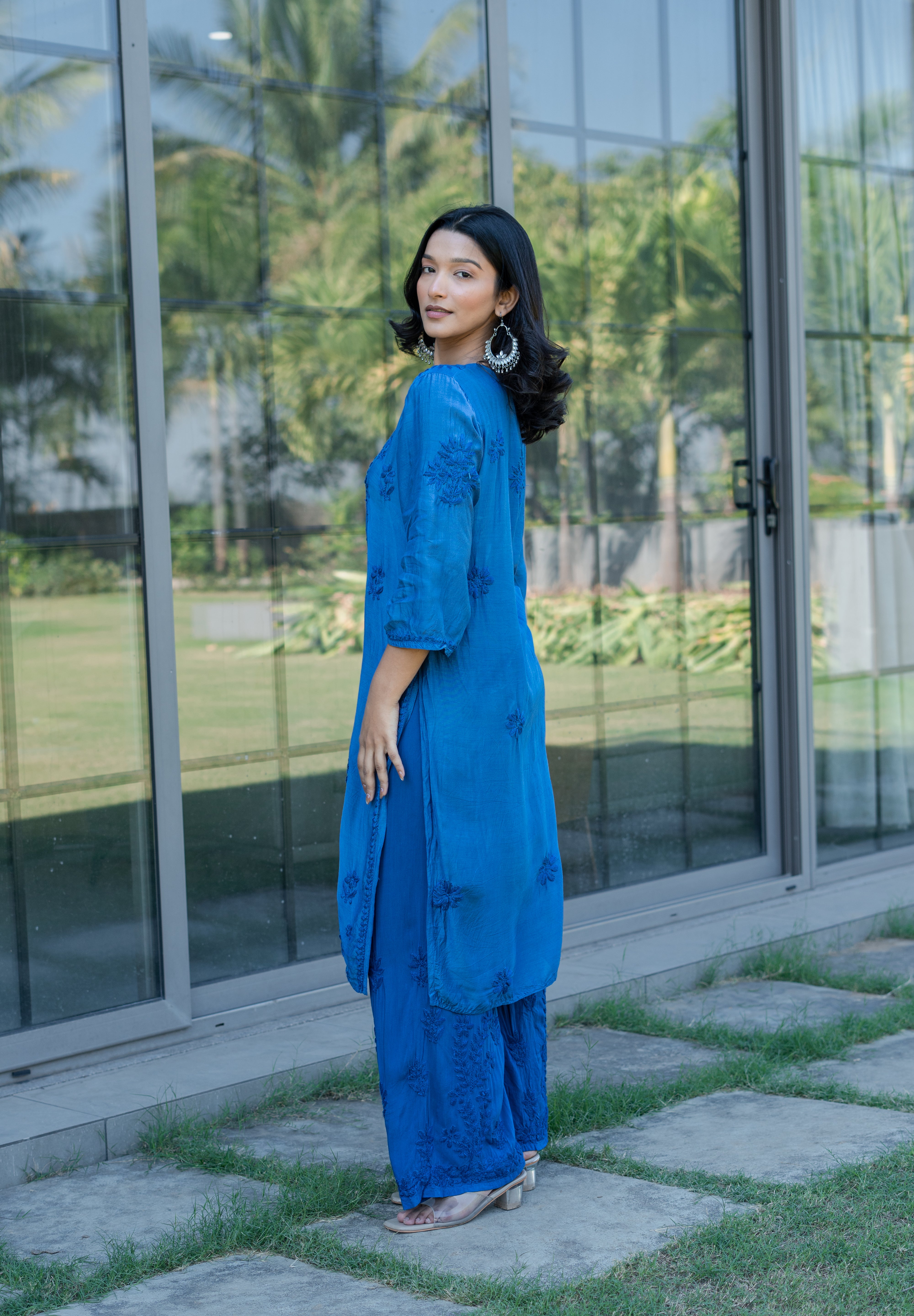 FIZA - SET OF TWO IN TEAL BLUE