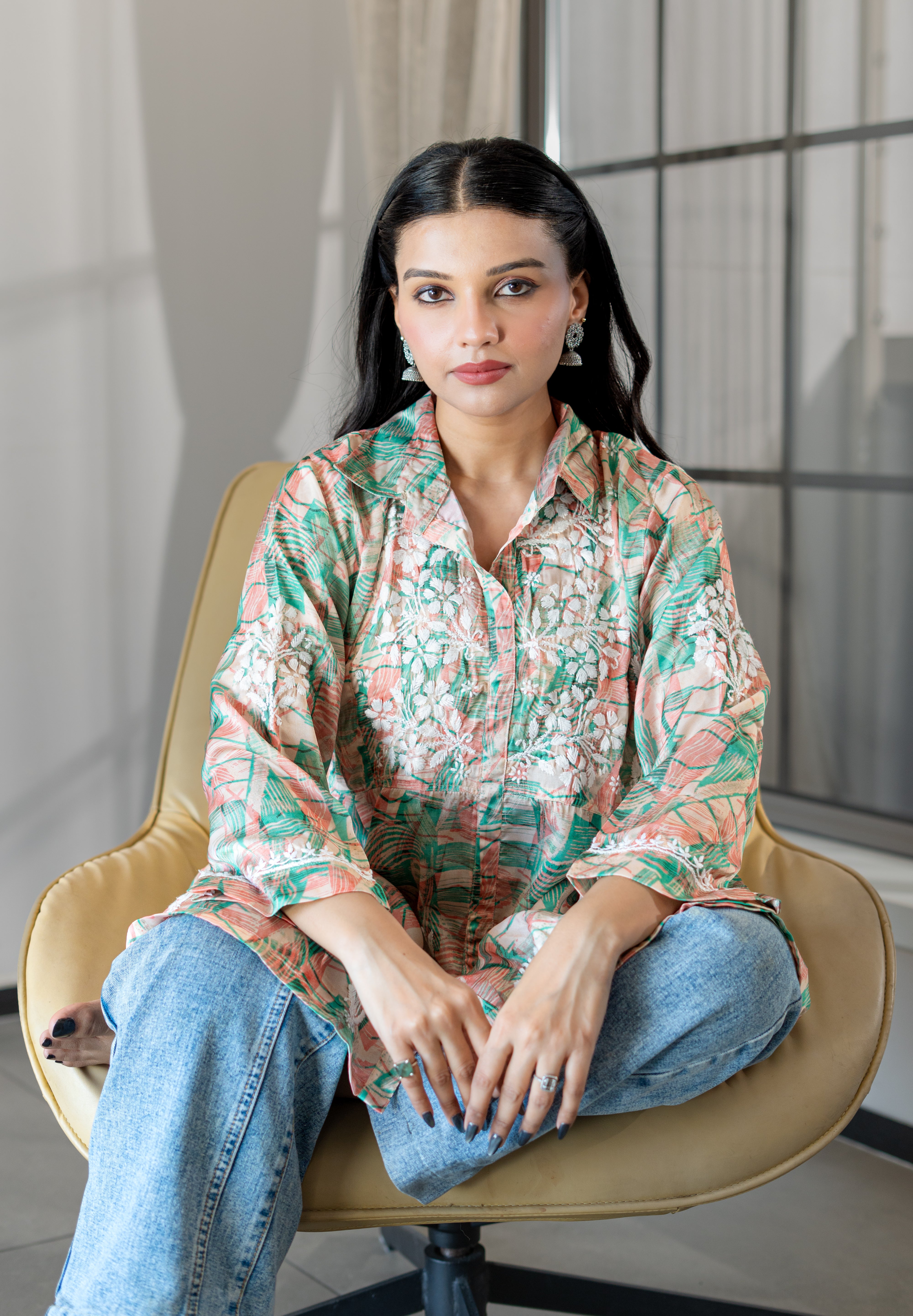 RUMANI - SET OF TWO IN GREEN MULTI COLOR