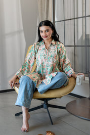 RUMANI - SET OF TWO IN GREEN MULTI COLOR