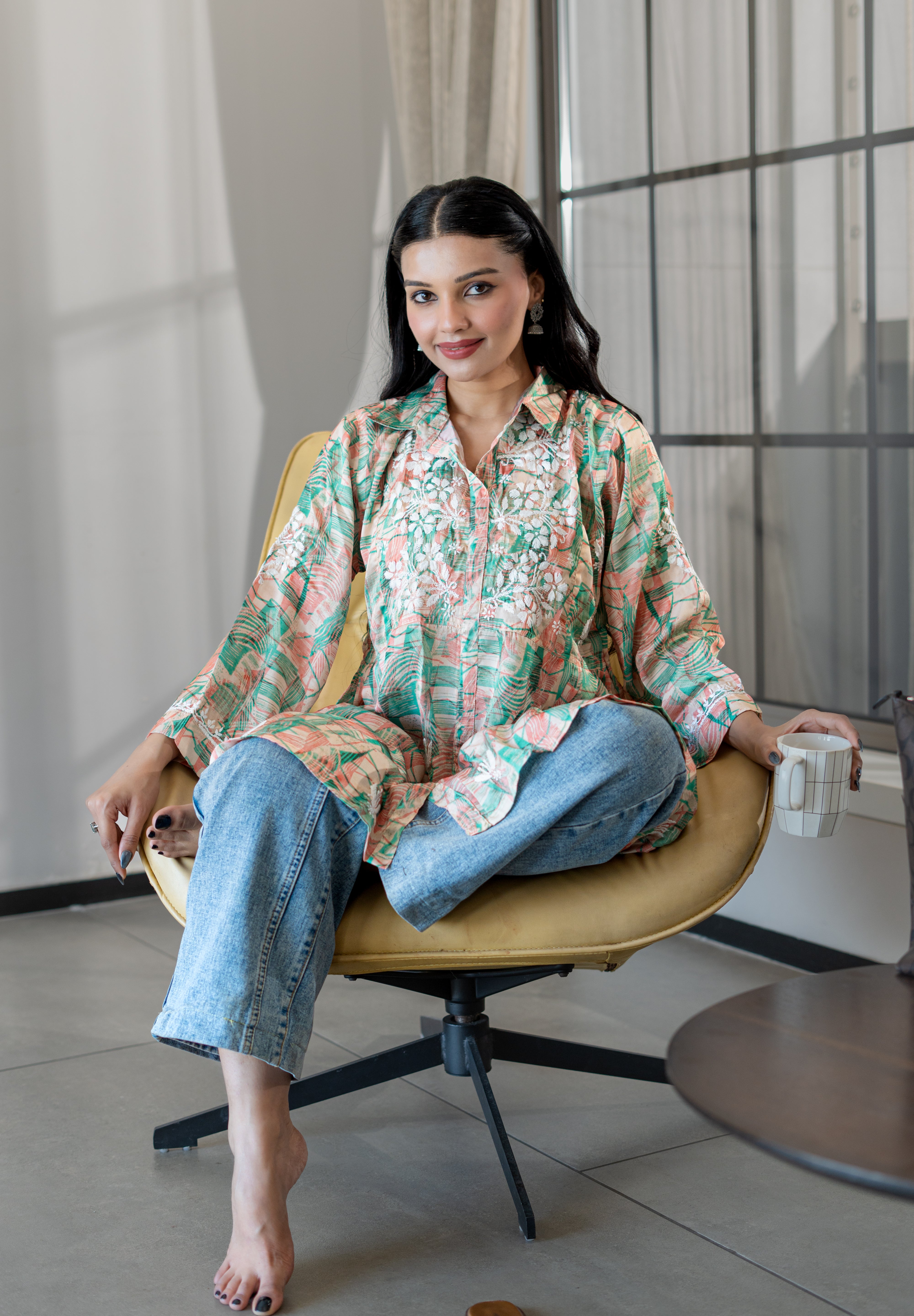 RUMANI - SET OF TWO IN GREEN MULTI COLOR