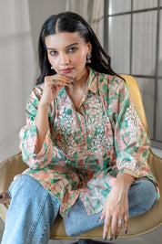 RUMANI - SET OF TWO IN GREEN MULTI COLOR