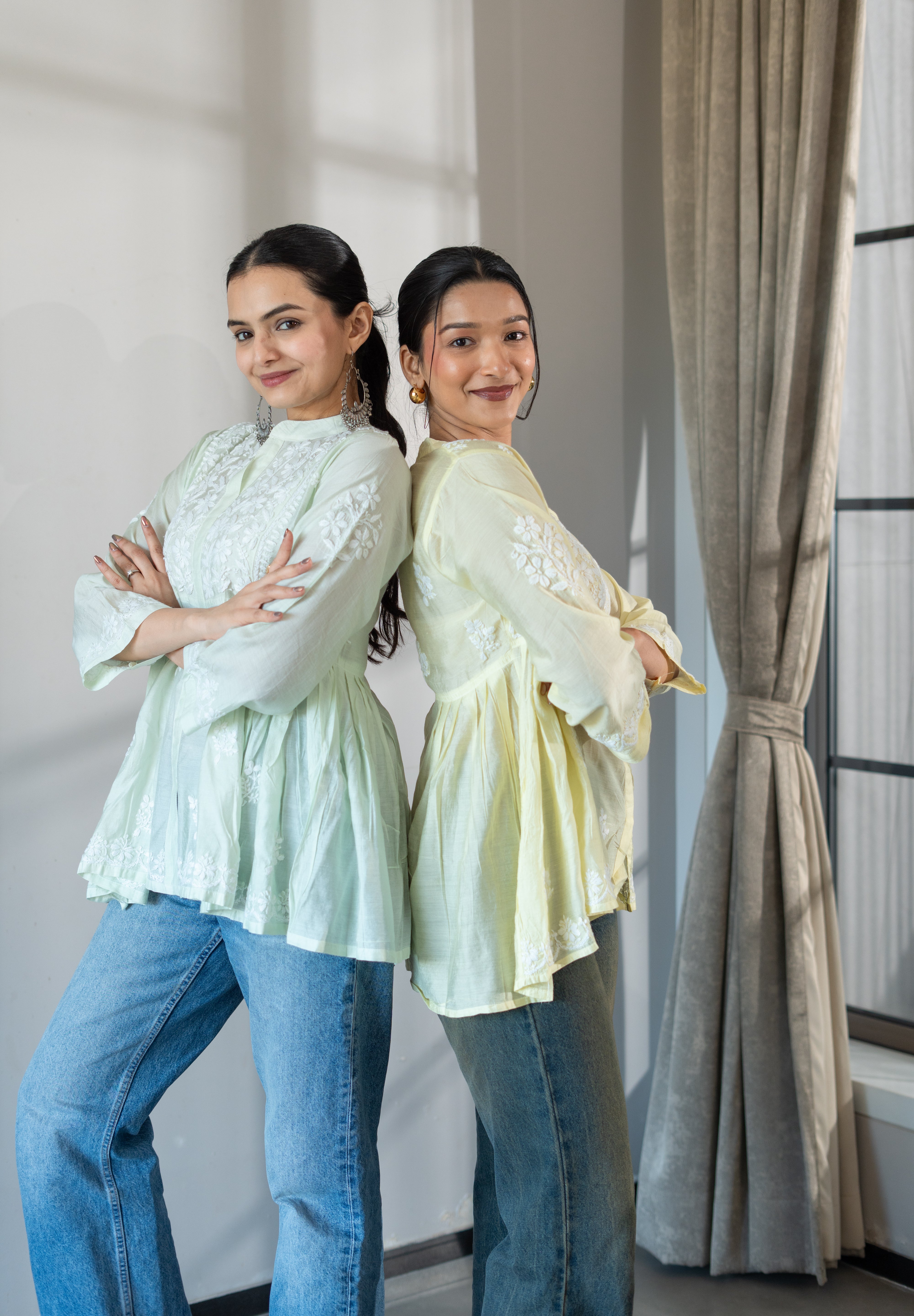 AARZOO KURTA IN MINT GREEN