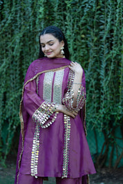 CHAMKEELI - SET OF THREE IN PURPLE