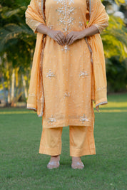MEERA - MUKAISH SUIT SET IN PEACH