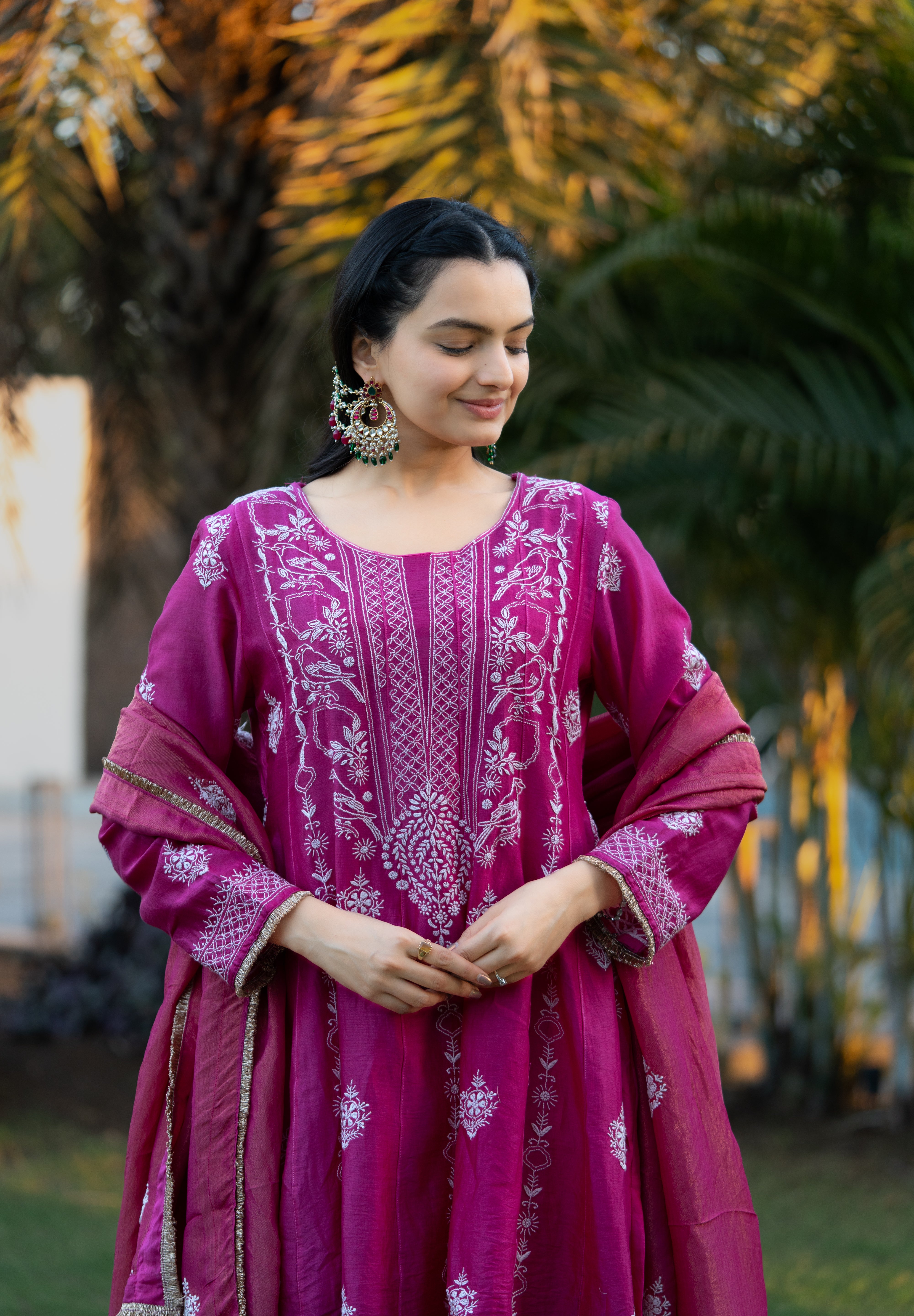 MIZBA - SET OF THREE IN HOT PINK