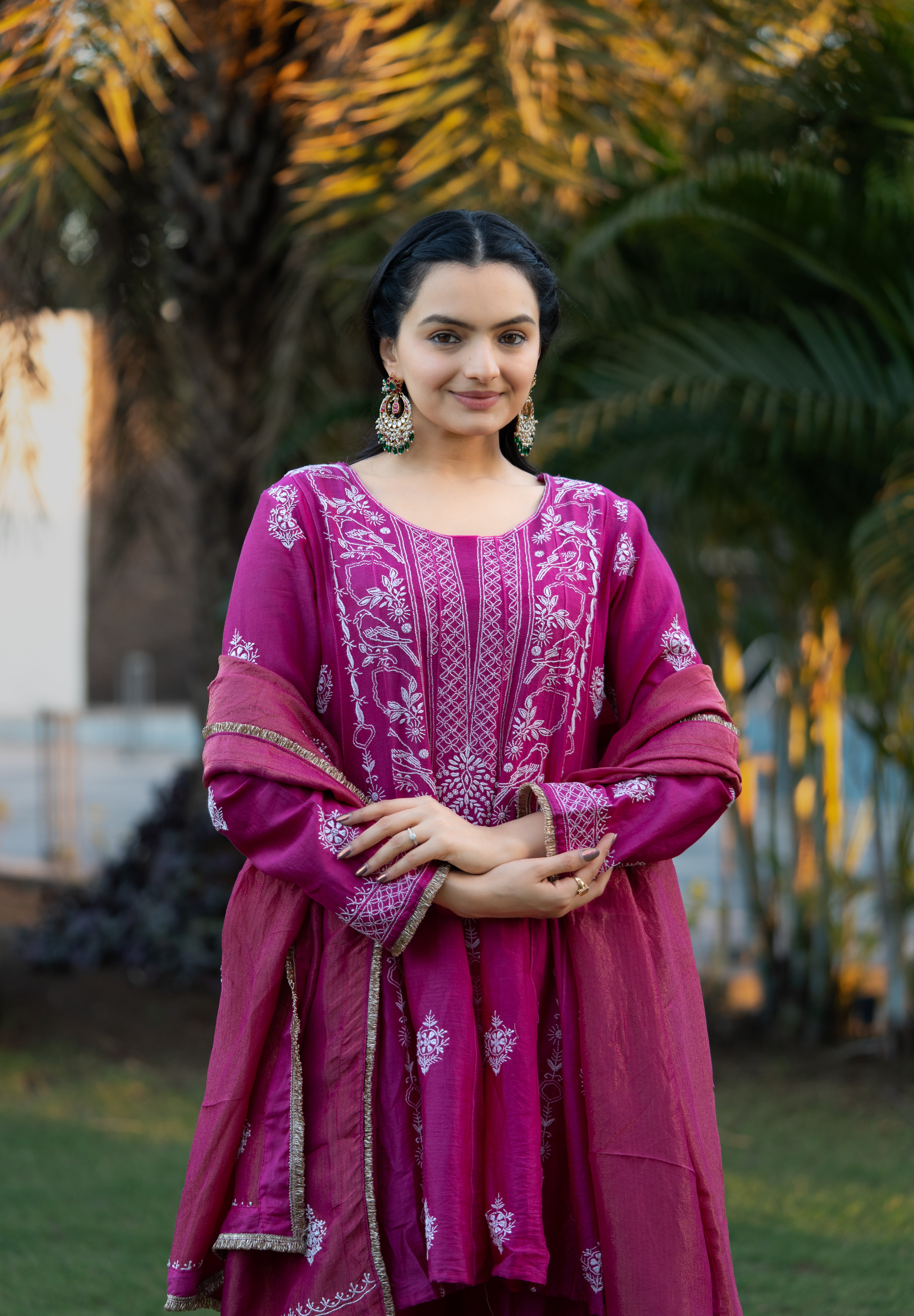 MIZBA - SET OF THREE IN HOT PINK