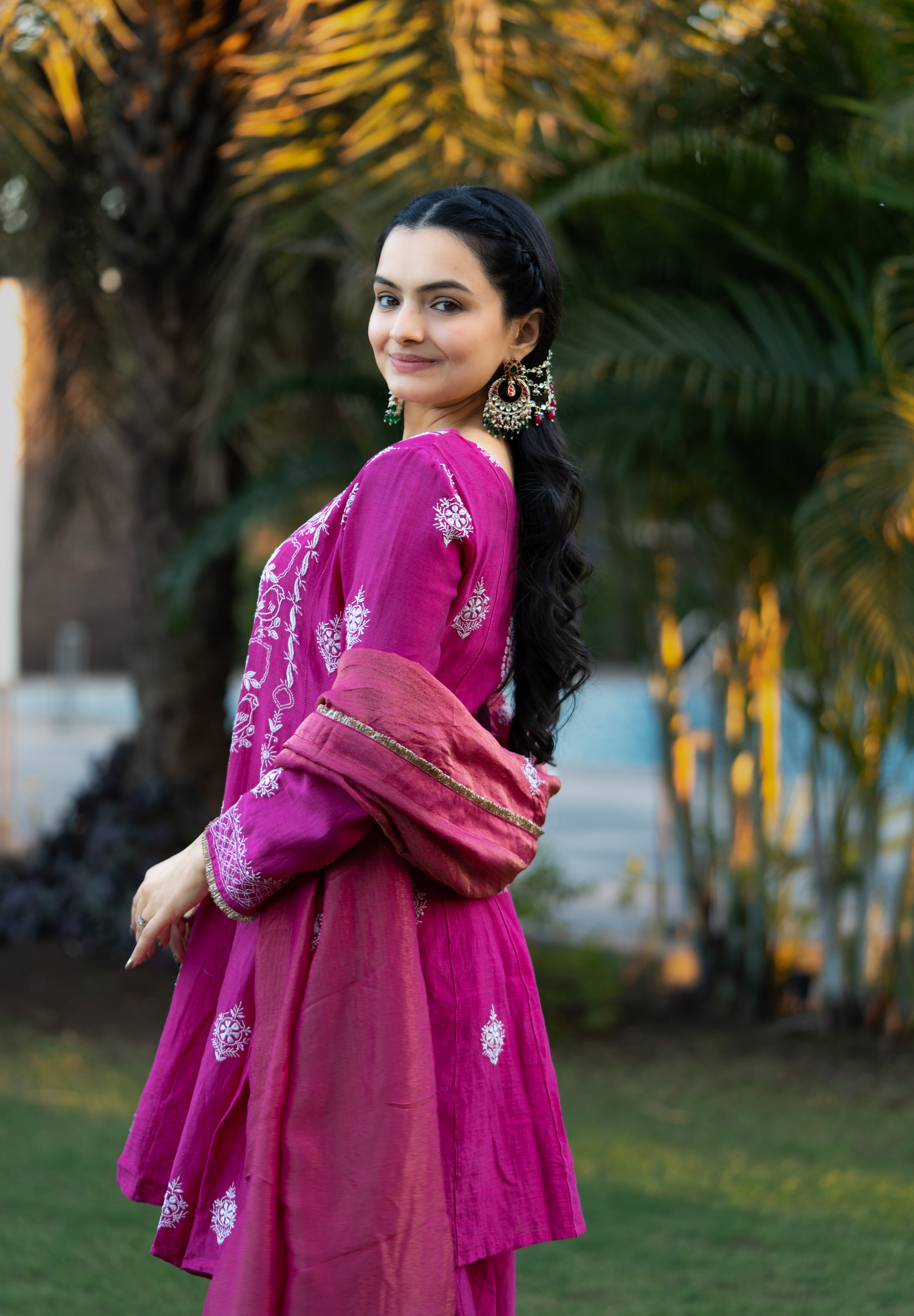 MIZBA - SET OF THREE IN HOT PINK