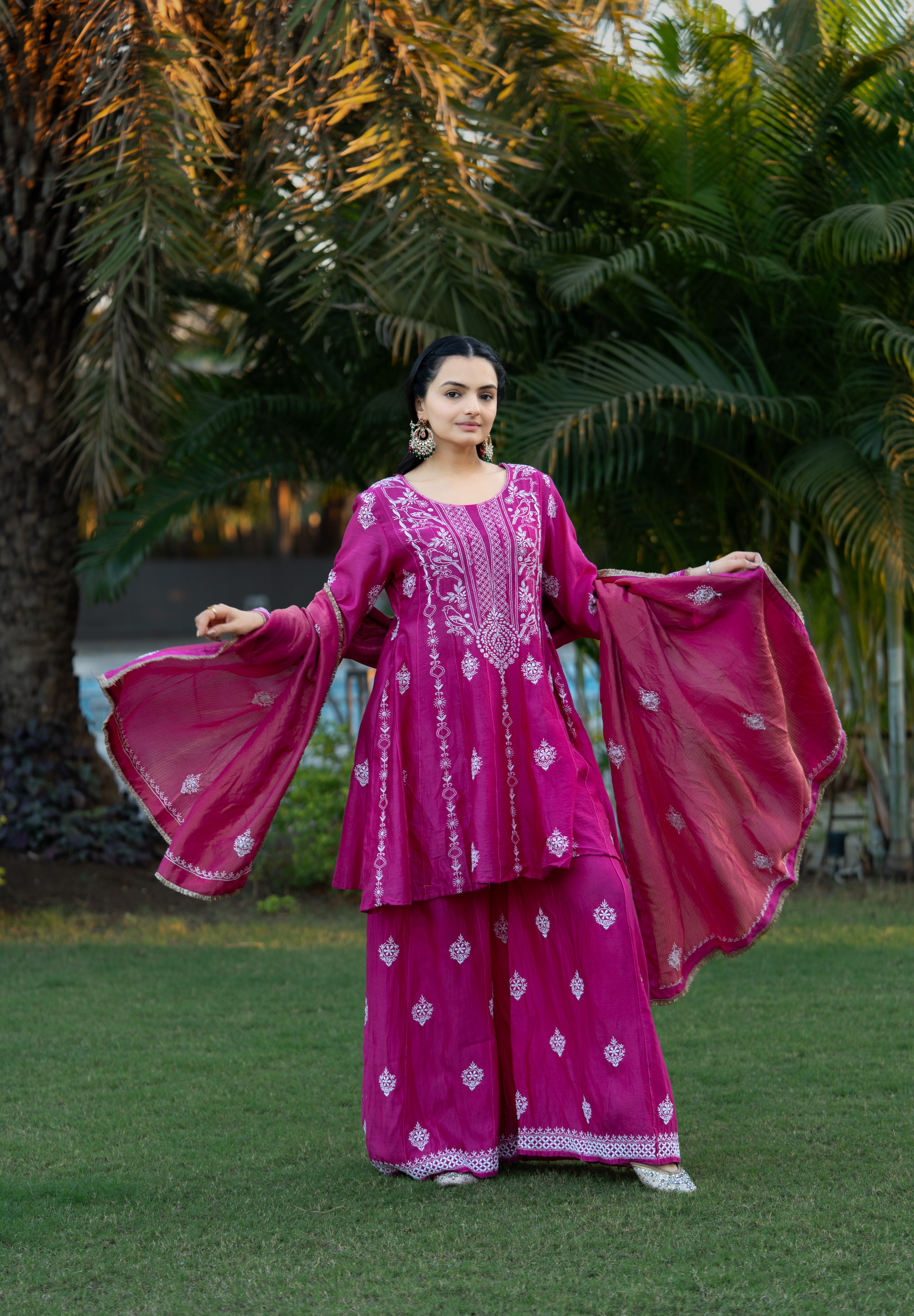 MIZBA - SET OF THREE IN HOT PINK