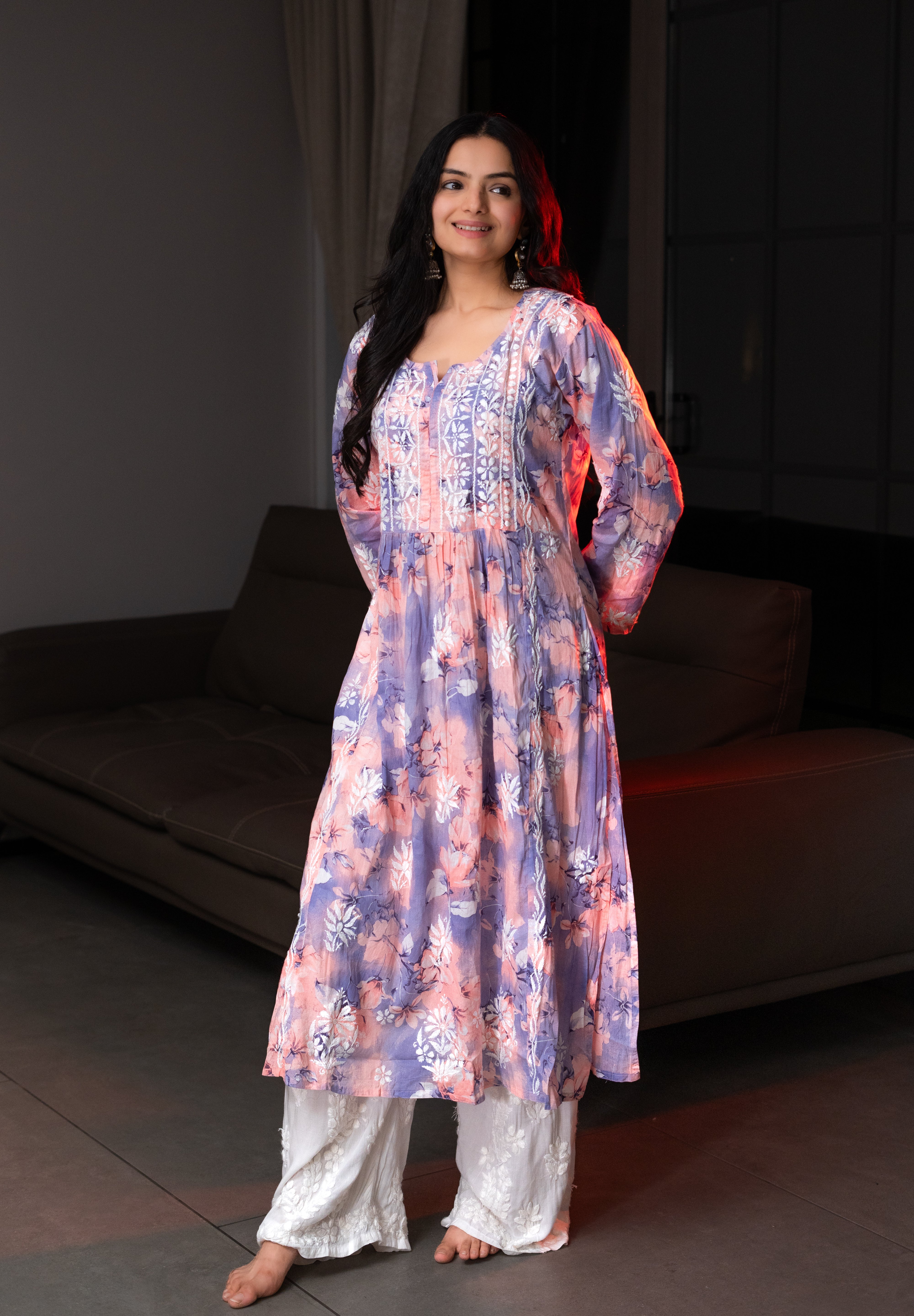 CHAAHAT KURTA IN PINK LILAC