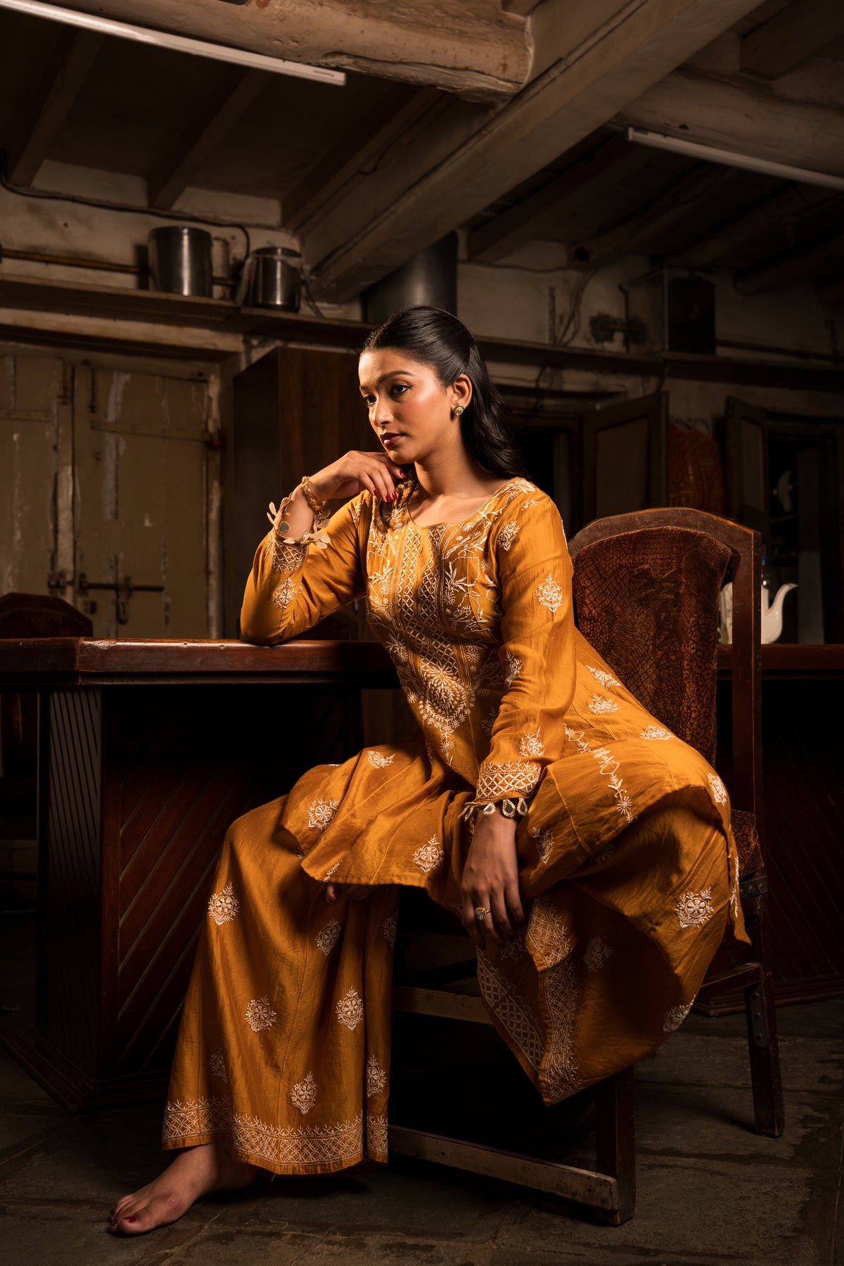 MIZBA CHIKANKARI SET OF THREE