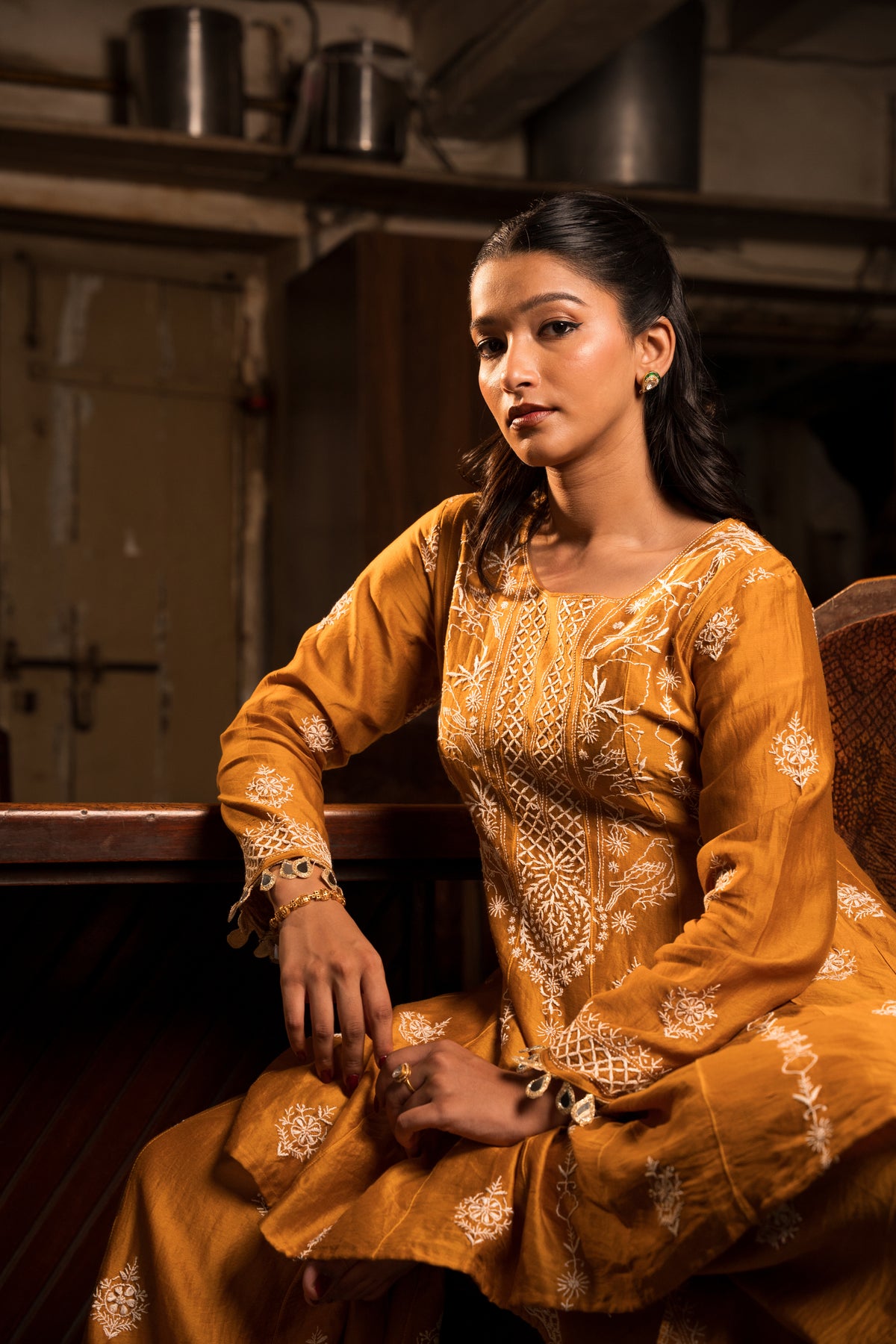 MIZBA CHIKANKARI SET OF THREE