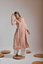 SHIVSHAKTI IN NISHAT - SET OF TWO WITH PALAZZO IN BROWN