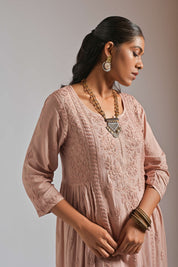 SHIVSHAKTI IN NISHAT - SET OF TWO WITH PALAZZO IN BROWN