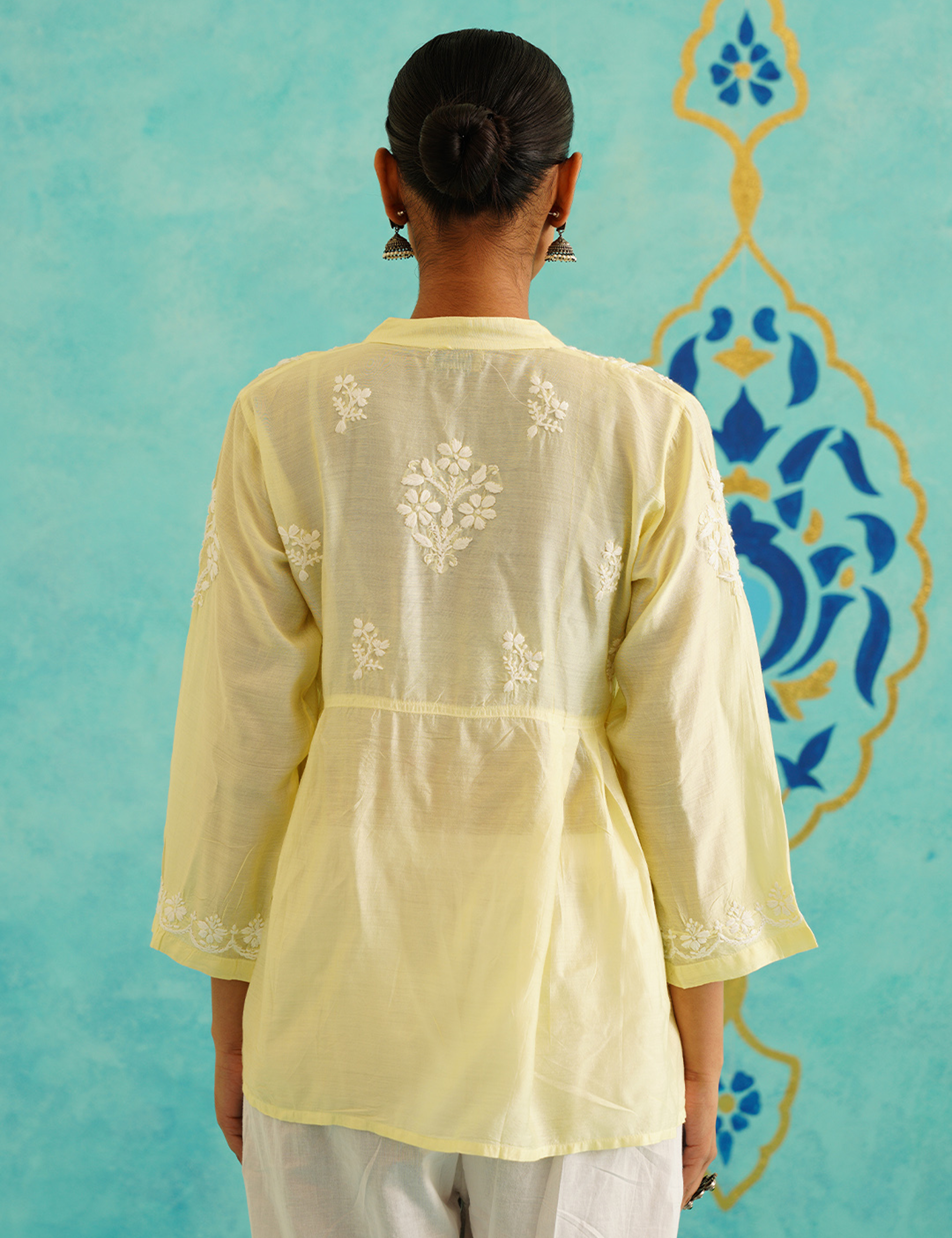 Aarzoo Chikankari Kurta in Yellow