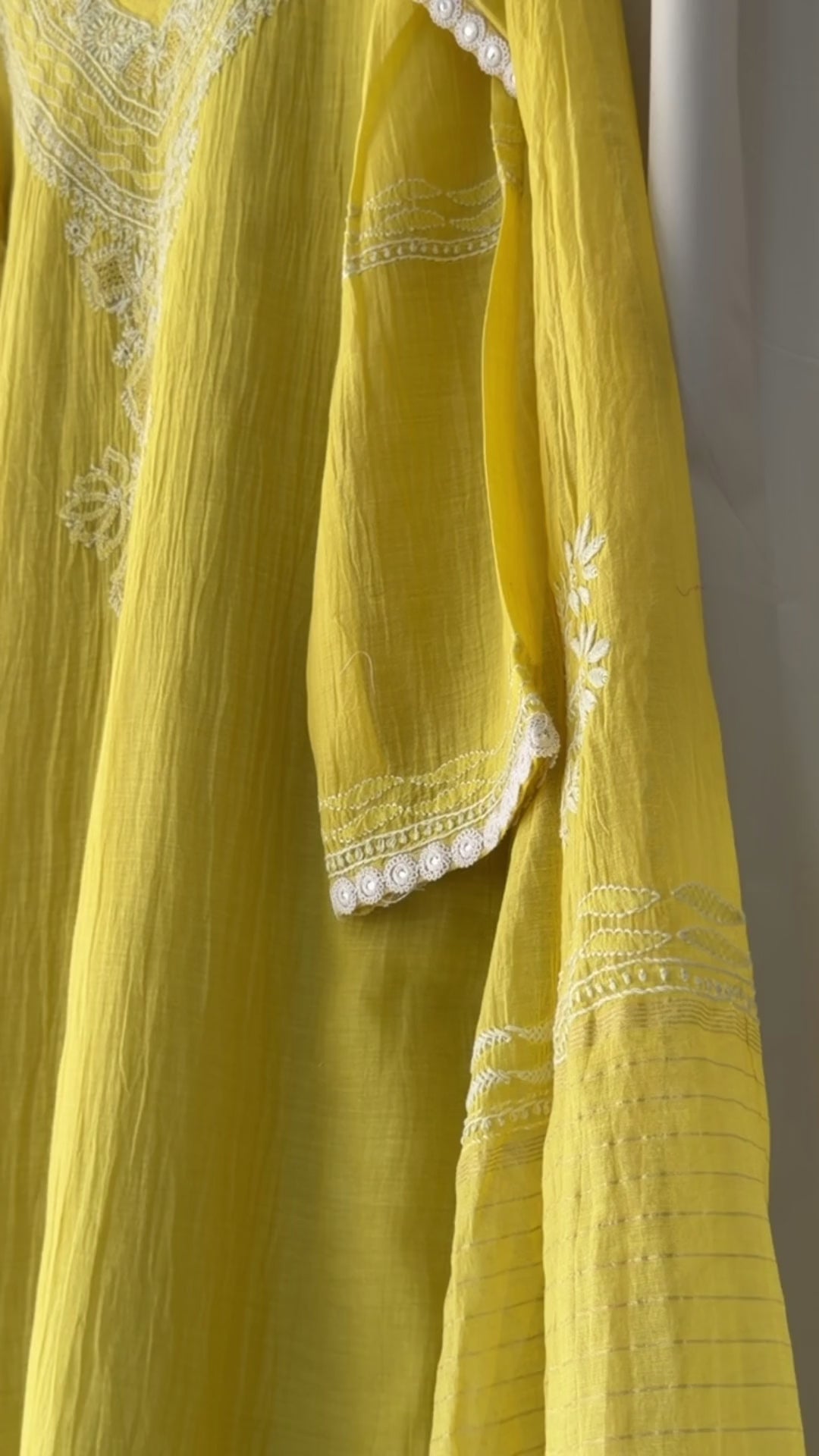 Inayat V-Neck Suit Set in Lemon Yellow