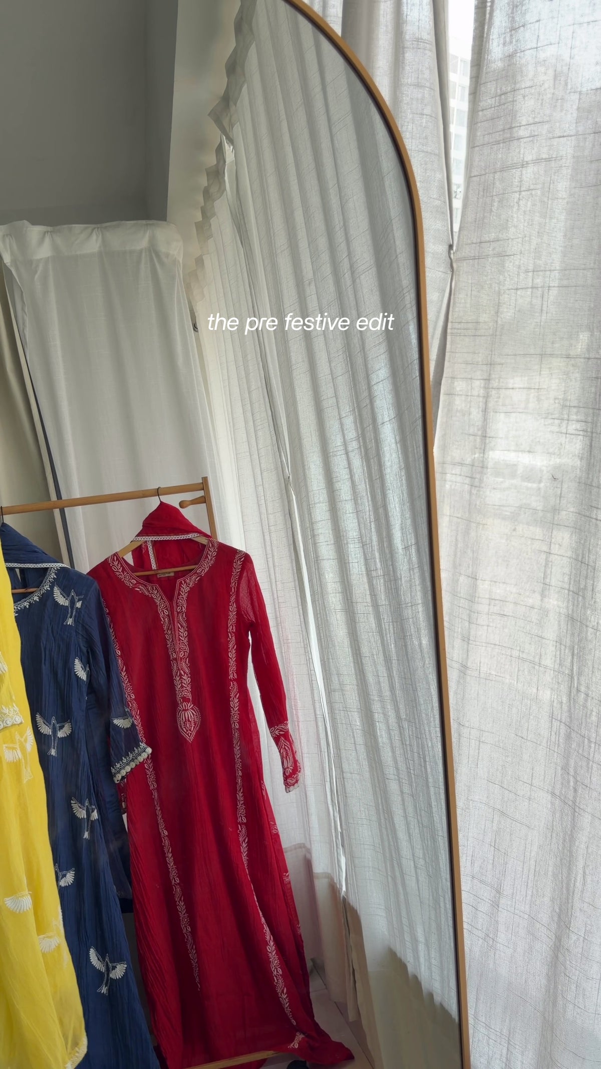 AFREEN CHIKANKARI SUIT SET OF THREE IN YELLOW