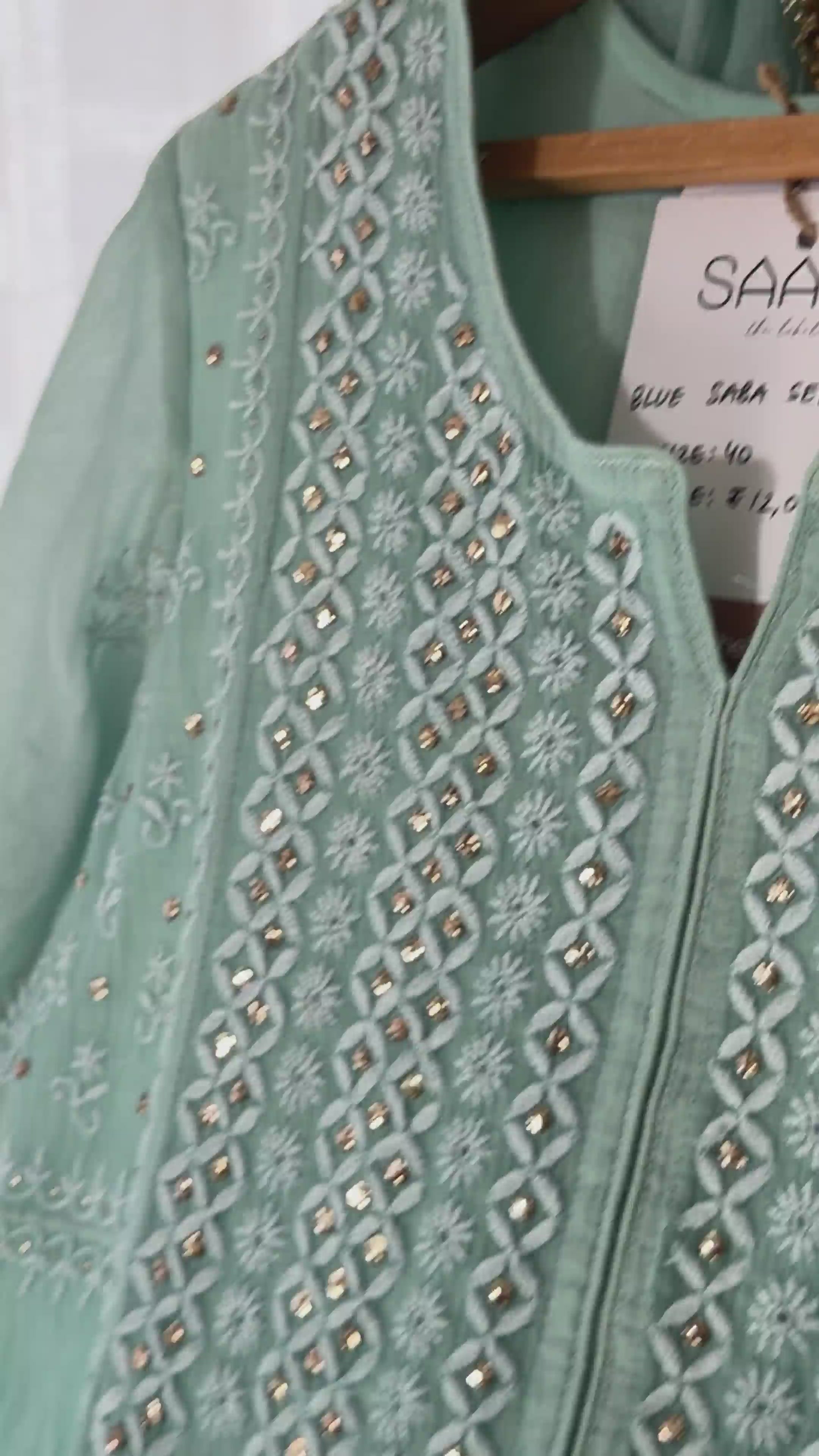 SABA A-LINE CHIKANKARI SET OF THREE