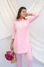 Load image into Gallery viewer, &#39;ALIZEY&#39; CHIKAN CO-ORD SET IN PINK
