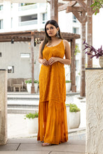 Load image into Gallery viewer, &#39;NOOR&#39; CHIKAN MUKAISH- SET OF 3 IN MUSTARD
