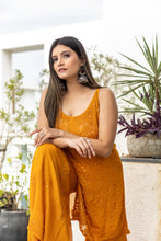 Load image into Gallery viewer, &#39;NOOR&#39; CHIKAN MUKAISH- SET OF 3 IN MUSTARD
