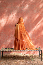 Load image into Gallery viewer, &#39;NIKKHAT&#39; CHIKAN MUKAISH - set of 3 in &#39;rust ombre&#39;
