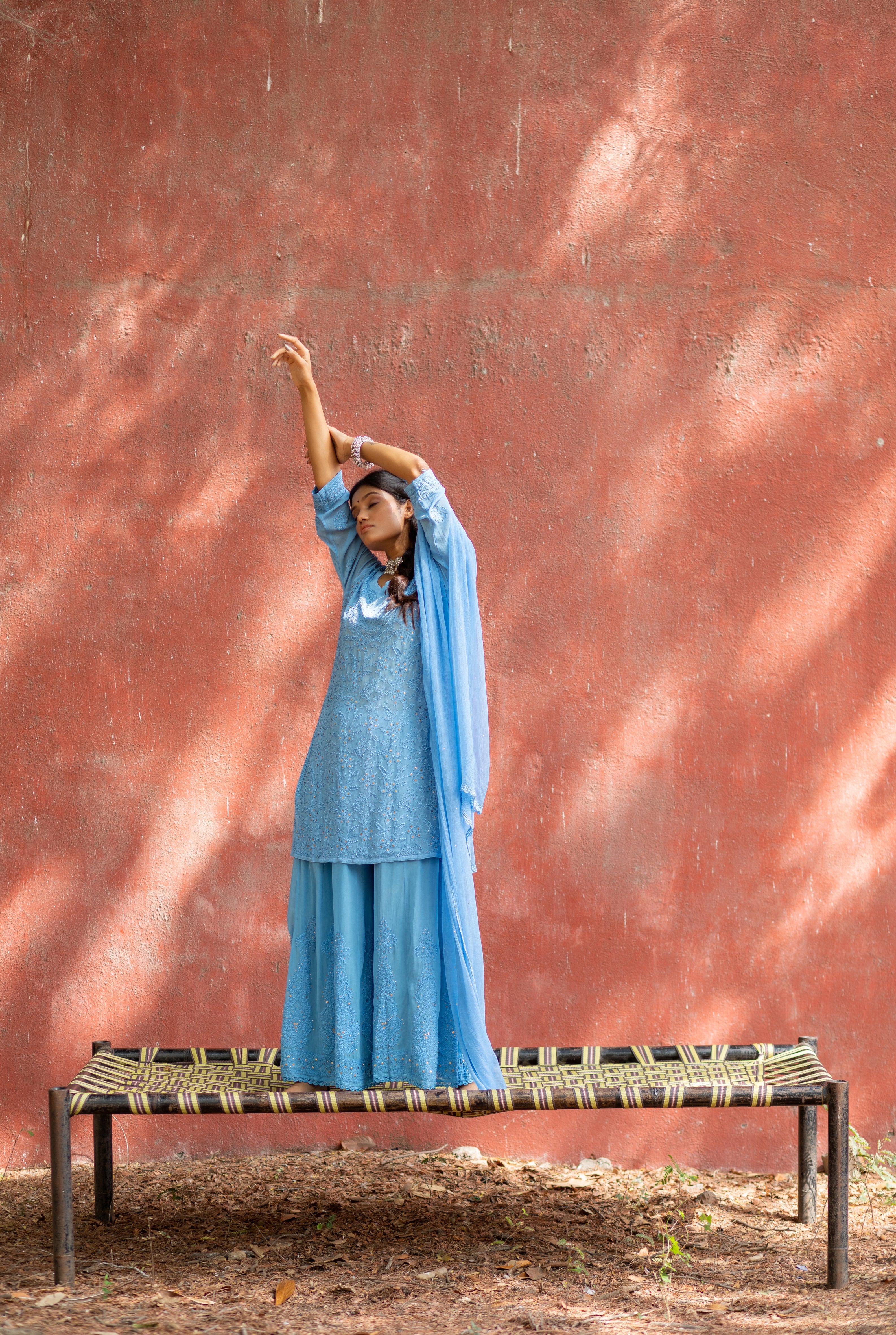 AVNEET KAUR IN 'NIKKHAT - SET OF 3 IN CHIKAN MUKAISH'