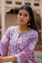 Load image into Gallery viewer, AAYAT- SET OF 2 WITH PALAZZO IN LAVENDER
