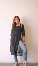 Load image into Gallery viewer, UPALINA IN &#39;BLACK CHIKAN KURTI&#39;
