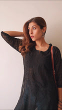 Load image into Gallery viewer, UPALINA IN &#39;BLACK CHIKAN KURTI&#39;
