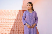 'MEHER' SET OF KURTA AND PALAZZO IN LILAC